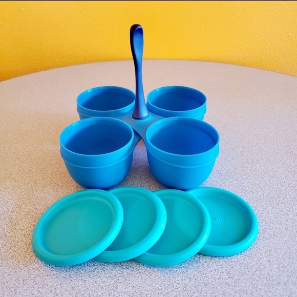 Tupperware Condiment Holder Server Four Bowls 1-Cup/250ml. - Picture 2 of 4